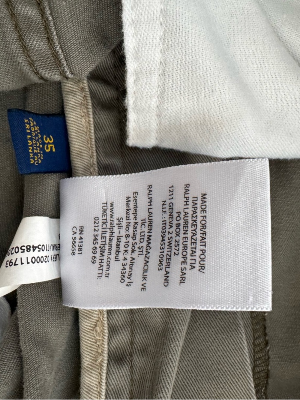 Polo Ralph Lauren Cargo Shorts Mens 35 Gray Cotton Utility Military - Picture 10 of 10